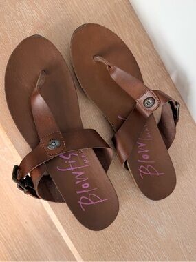 Blowfish Brown Leather Malibu Sandals
